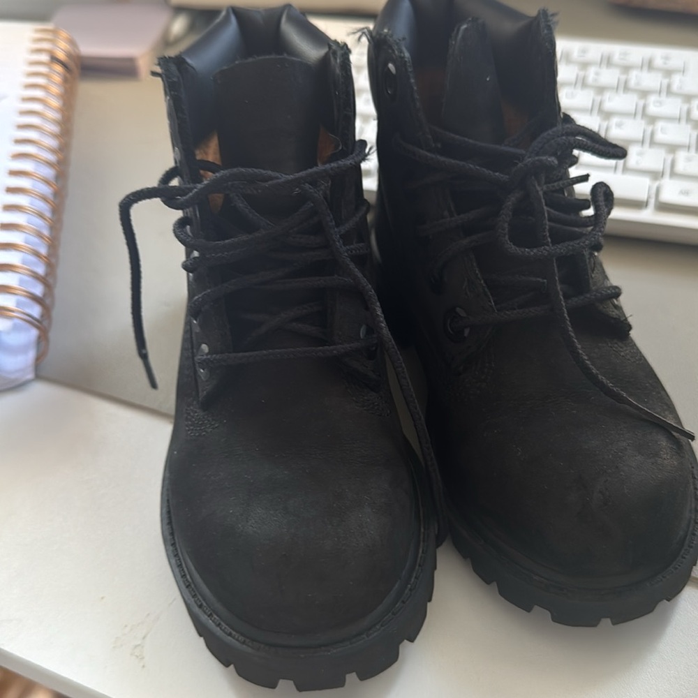 Timberland Black Boots 9T - Picture 2 of 5
